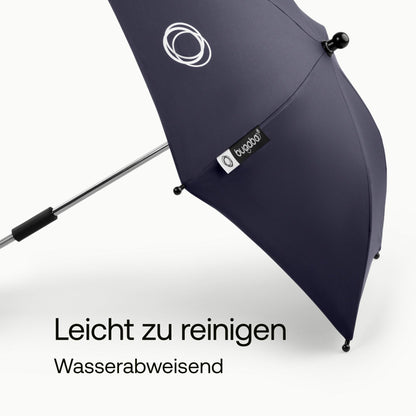 Bugaboo Sonnenschirm+, kompatibel mit allen Bugaboo Kinderwagen, mit UPF 50+ Schutz gegen UV-Strahlen, große Schattenfläche, Verbindung mit einem Klick & leicht verstellbarer Mechanismus, Desert Taupe