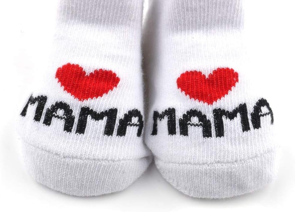 Distinct® Baby Baumwollsocken Süße Socken Ich liebe Mama + Ich liebe PaPa Neugeborenes Kleinkind Baby Sock Jungen Mädchen Cotton kleine Söckchen Geschenk (2 Paar)