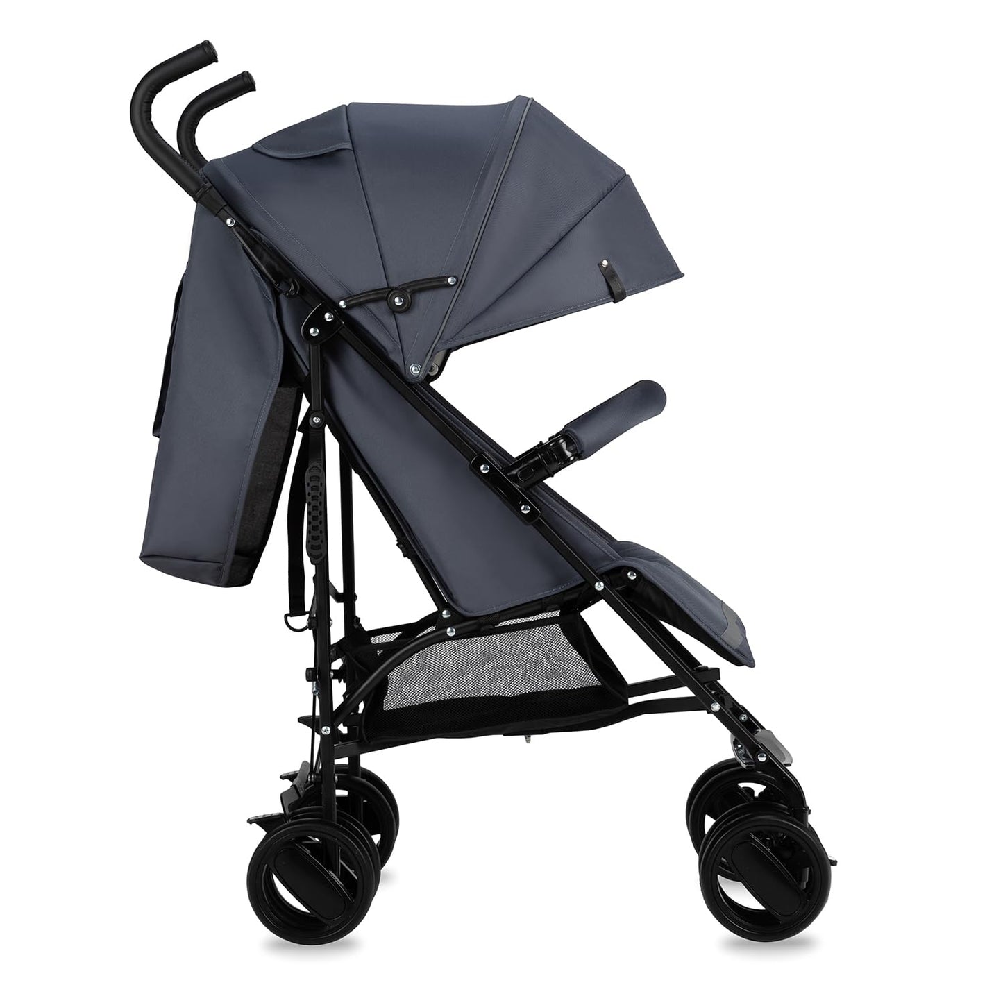 MoMi AKIRA Kinderbuggy Kinderwagen ab 6 Monaten (bis 15 kg), verstellbarer 5-Punkt-Sicherheitsgurt, Babytasche, Einkaufskorb, Regen- und Insektenschutz.