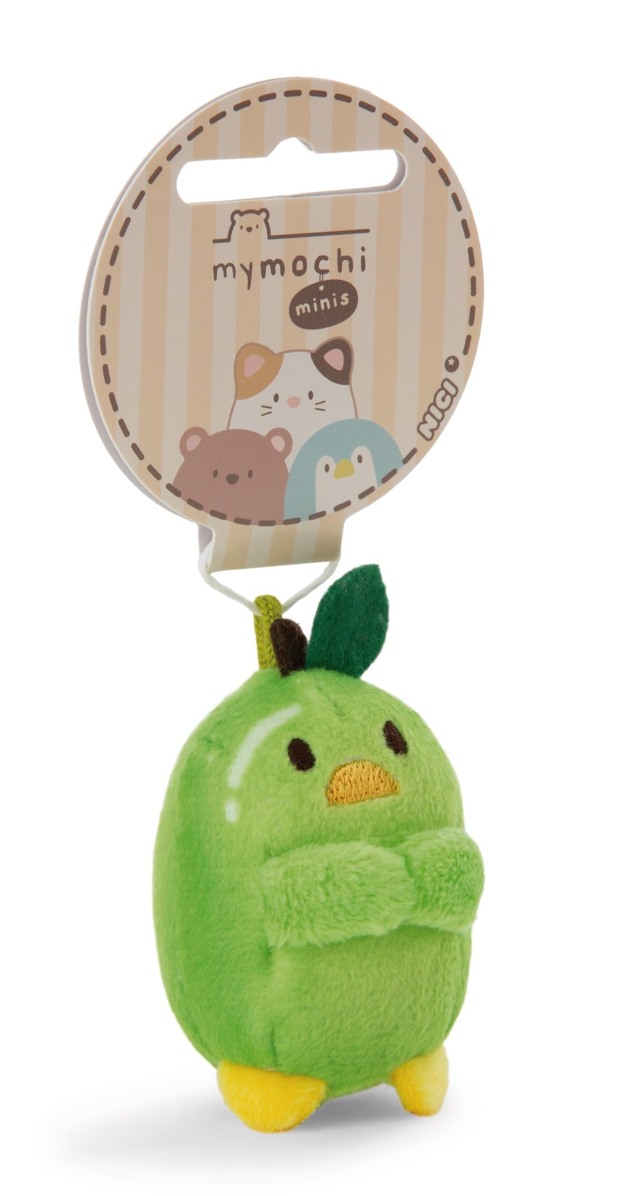 NICI My Mochi Cuddly Toy Ladybird Dozz Hamburger 5 cm Beige - Soft Plush Toy - Cute Plush Toy for Cuddling and Playing, for Children and Adults, Great Gift Idea