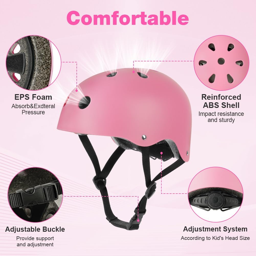 Flintronic Children's Bicycle Helmet, Children's Helmet, Bicycle Helmet for Children, Adjustable Skateboard Helmet for Bicycle, Skateboard, Scooter, Skating, Scooter, BMX for 2-13 Years