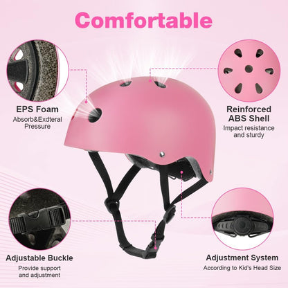 Flintronic Children's Bicycle Helmet, Children's Helmet, Bicycle Helmet for Children, Adjustable Skateboard Helmet for Bicycle, Skateboard, Scooter, Skating, Scooter, BMX for 2-13 Years