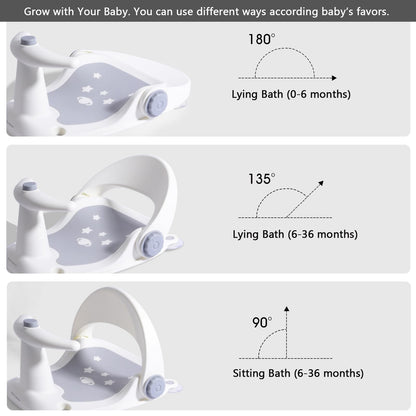 Bebamour Baby Bath Seat 6 Months + Child Bathtub Non-Slip Bath Chair, Water Jug