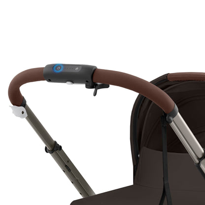 CYBEX Gold Kinderwagen e-GAZELLE S, Ab Geburt bis ca. 4 Jahre, Max. 22 kg (Single-Modus) / 2x 22 kg (Duo-Modus), All-in-1-System mit E-Antrieb und 20+ Konfigurationen, Stone Grey