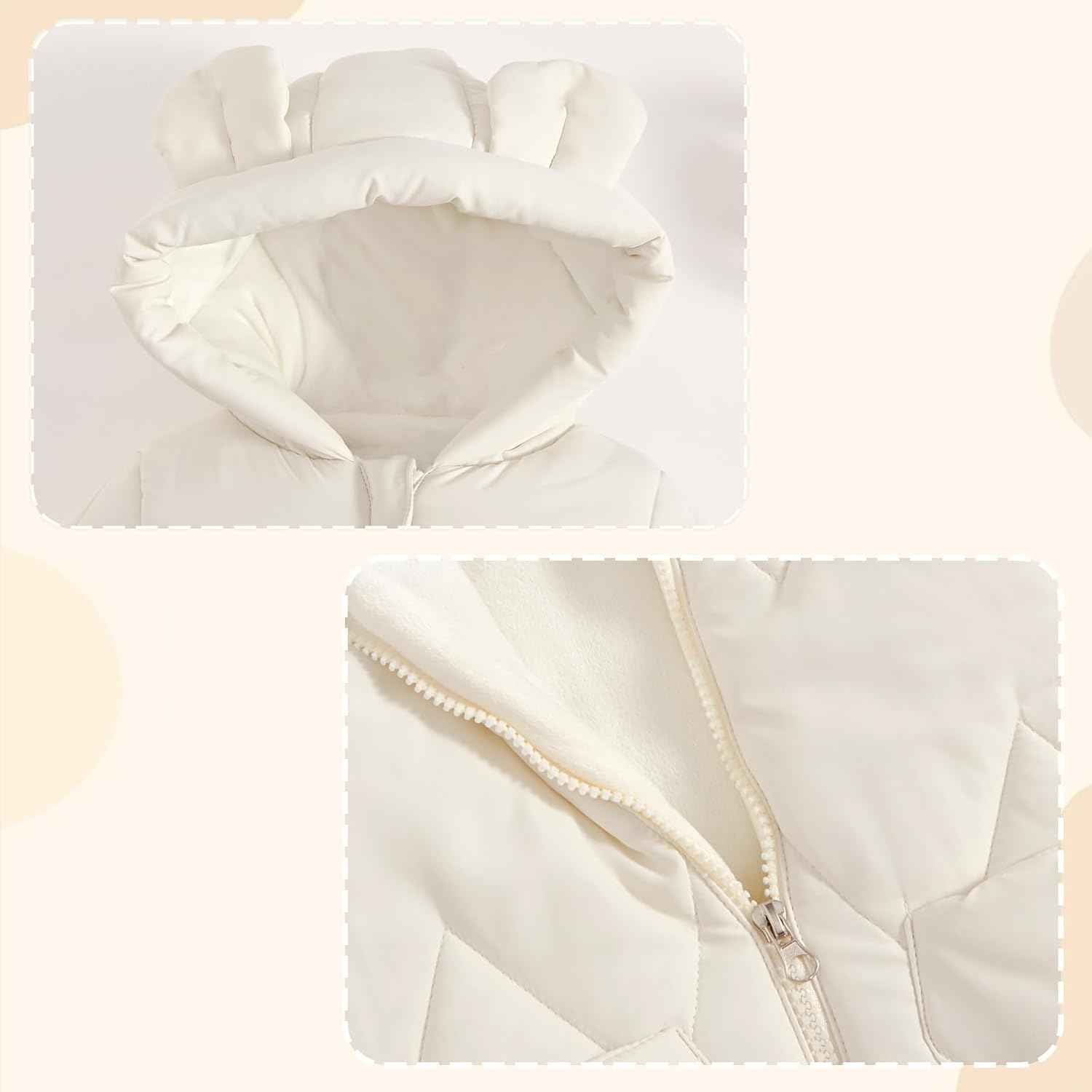 JiAmy Baby Snowsuit, Baby Boys Girls Winter Jumpsuit Romper Newborn Snow Overall 0-12 Months