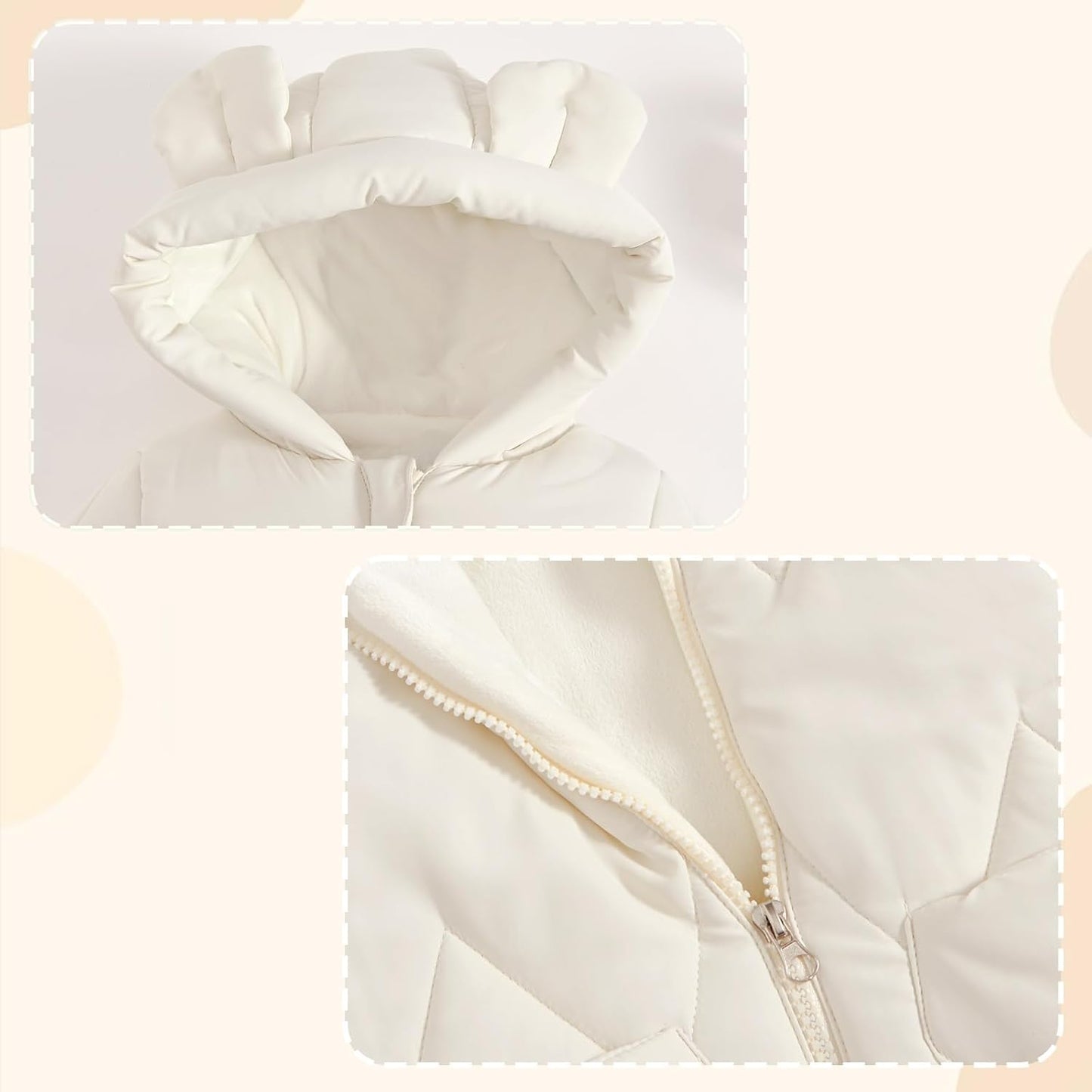 JiAmy Baby Snowsuit, Baby Boys Girls Winter Jumpsuit Romper Newborn Snow Overall 0-12 Months