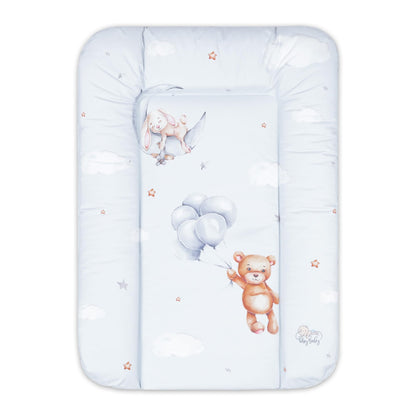 Wickelauflage Wickelunterlage abwaschbar und wasserdicht 75x72 cm - Wickelmatte zum Auflegen auf Wickeltisch Wickelaufsatz Wickelkommode oder Waschmaschine changing mat 75 x 72 Safari Motiv