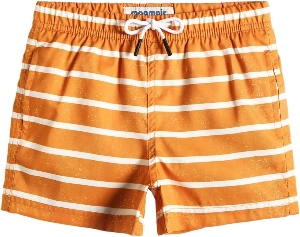 MaaMgic Boys’ Small Swimming Shorts, Quick-Drying Board Shorts with Mesh Lining, Pockets and Adjustable Drawstring