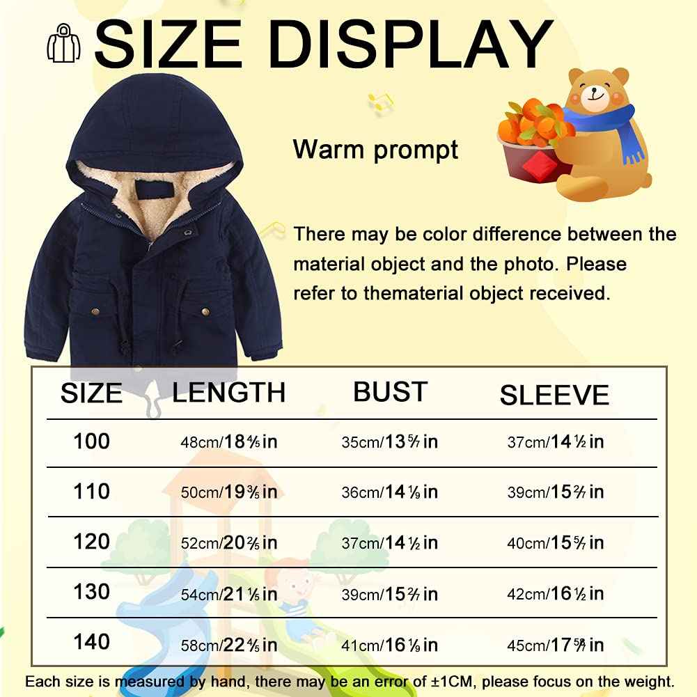 Winter Jacket for Boys and Girls, Warm Hoodie Outfits, Thick Coat, Baby Winter Coats