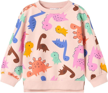 NAME IT Girls' Nmfnirana LS Loose Sweat Pb Sweatshirt