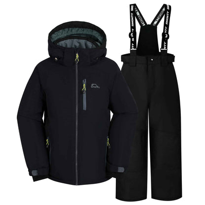 SMONTY SNOWER Boys' Snowsuit with Removable Hood, Ski Suit, Extra Warm, Winter Suit