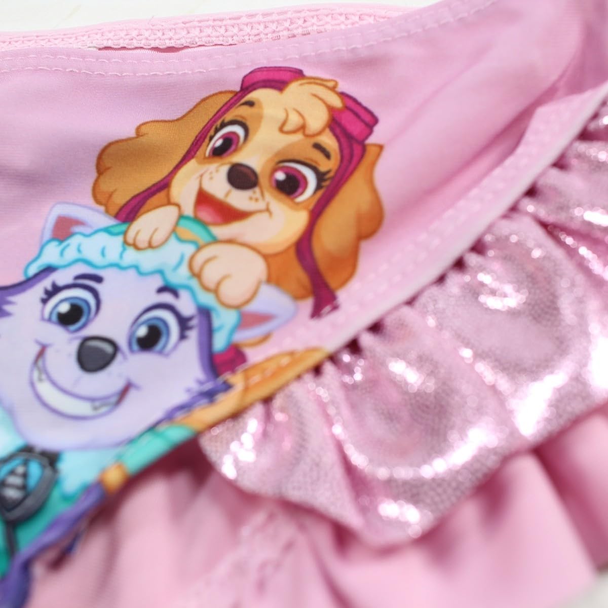 Disney Girls Paw Patrol Swimsuit. Swim Shirt Set