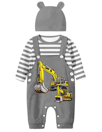 SFreeBo Baby Boys Clothing 3 Pieces Winter Baby Clothing Outfit Set Long Sleeve Cotton Striped Newborn Baby Clothing Boys 3-18 Months