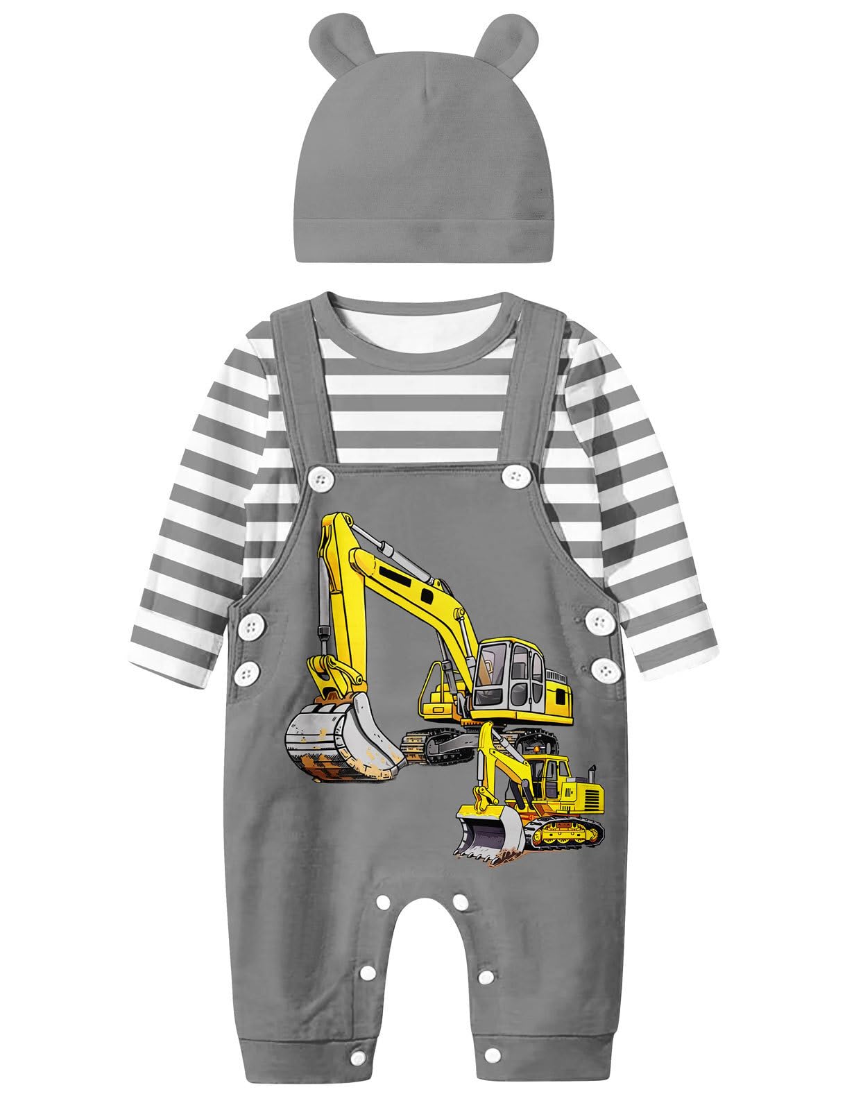 SFreeBo Baby Boys Clothing 3 Pieces Winter Baby Clothing Outfit Set Long Sleeve Cotton Striped Newborn Baby Clothing Boys 3-18 Months