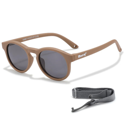 Maesy Kinder Sonnenbrille für Kleinkind und Baby - 1-3 Jahre - UV400 Polarisierter Schutz - Flexibler und Biegsamer Rahmen - Verstellbares Gummiband - Sichere und Bequeme Kindersonnenbrille - Bowi