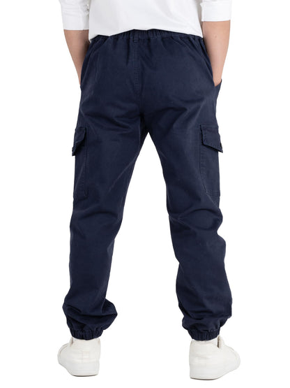 CAMLAKEE Kinder Jungen Cargohose Jogger Hose mit elastischem Bund