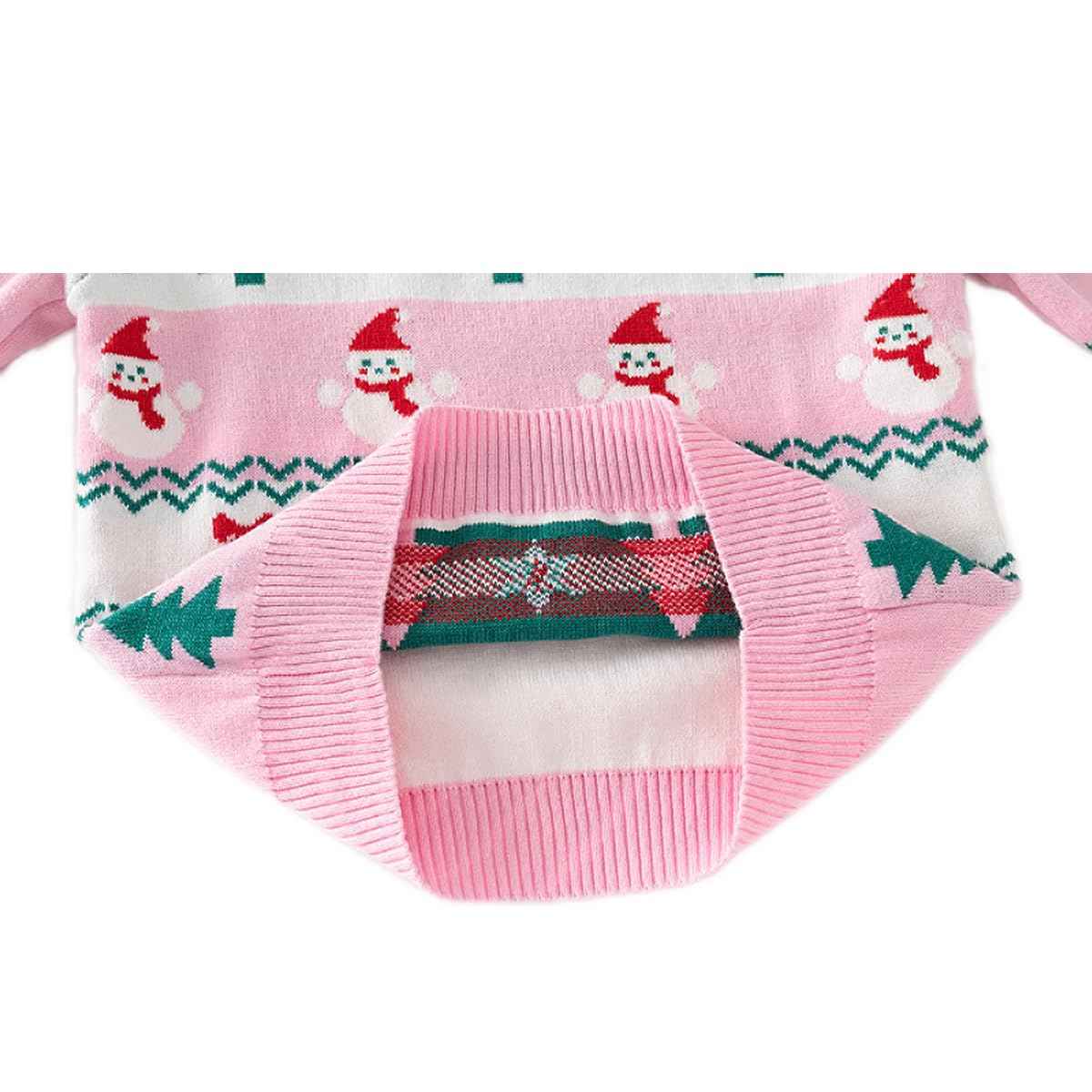 Fandecie Children's Christmas Jumper Cotton Crew Neck Christmas Elk Santa Sweater Girls Boys Sweatshirt Jumper 2-7 Years