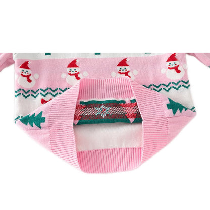 Fandecie Children's Christmas Jumper Cotton Crew Neck Christmas Elk Santa Sweater Girls Boys Sweatshirt Jumper 2-7 Years