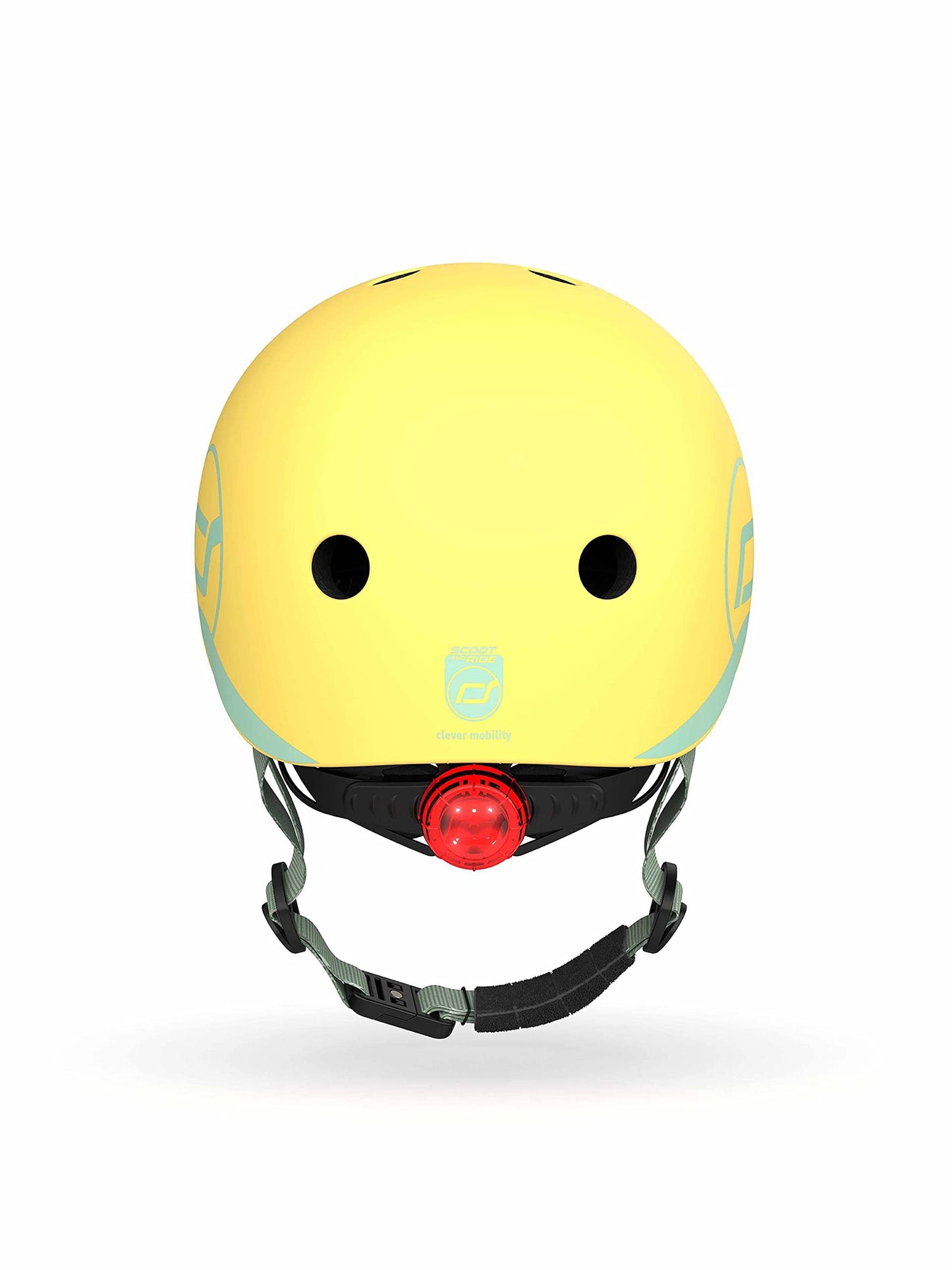 Scoot and Ride Babyhelm mit verstellbaren Trägern, Mattes Finish, Größen XXS, inklusive LED-Sicherheitslicht und weicher Fleece-Polsterung für zusätzlichen Schutz