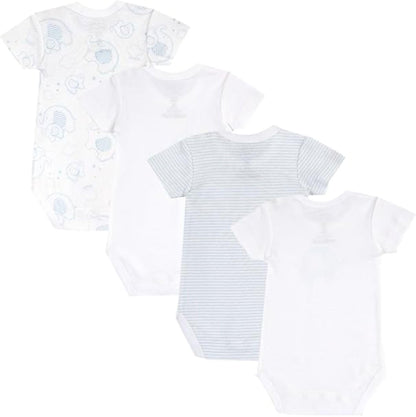 Chicco Unisex Baby Set Kurzarm Bodys aus Baumwolle Body (4er Pack)