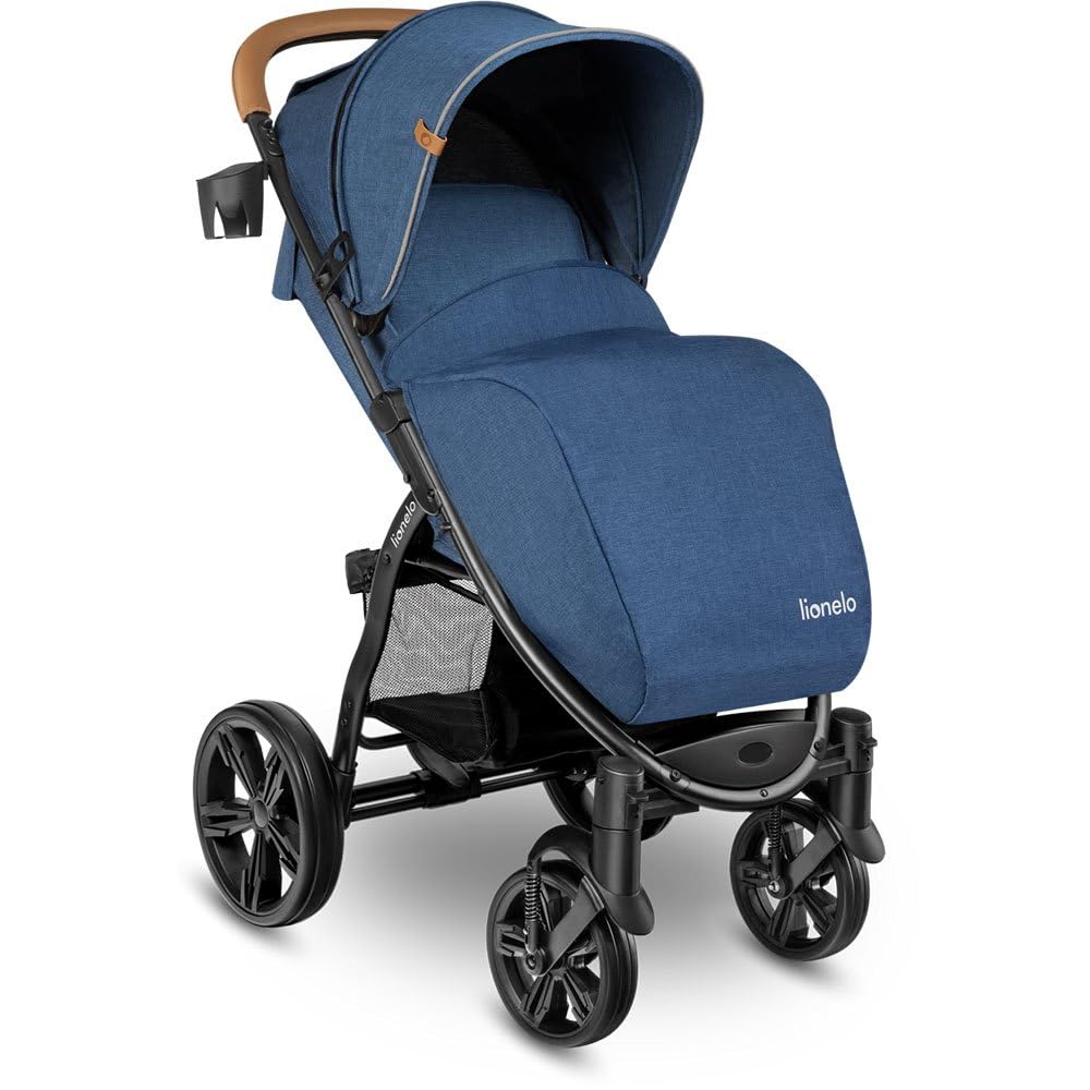 LIONELO Annet Plus Buggy up to 22 kg with Reclining Function, Small Folding Pushchair with Accessories, EVA Foam Wheels, Mosquito Net, Foot Cover Drink Holder, Basket Dreamin