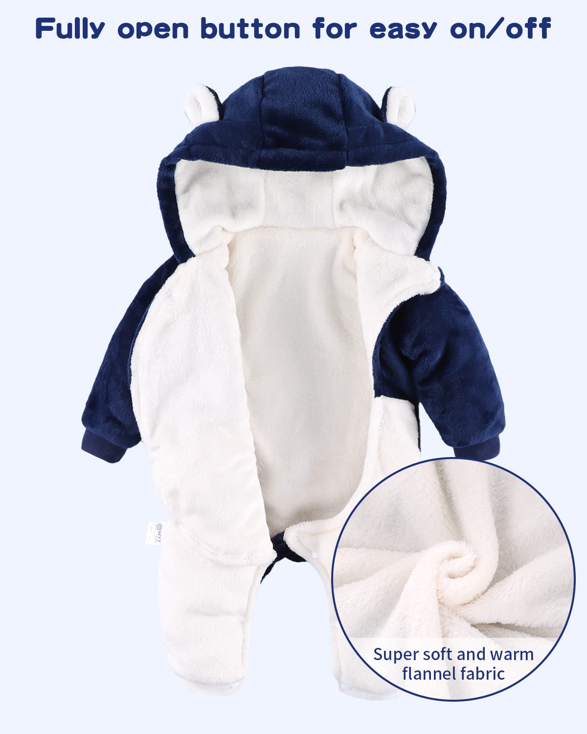 Baby Overalls Winter Schneeanzug Baby Flanell Wärmer Winter Overalls Overall für Jungen Mädchen