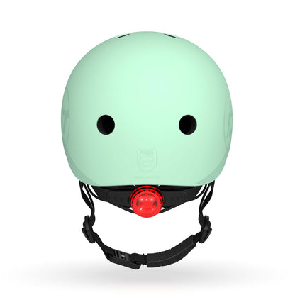 Scoot and Ride Baby Helmet with Adjustable Straps - Matte Finish - Small and Medium - Includes LED Safety Light and Soft Fleece Padding for Extra Protection