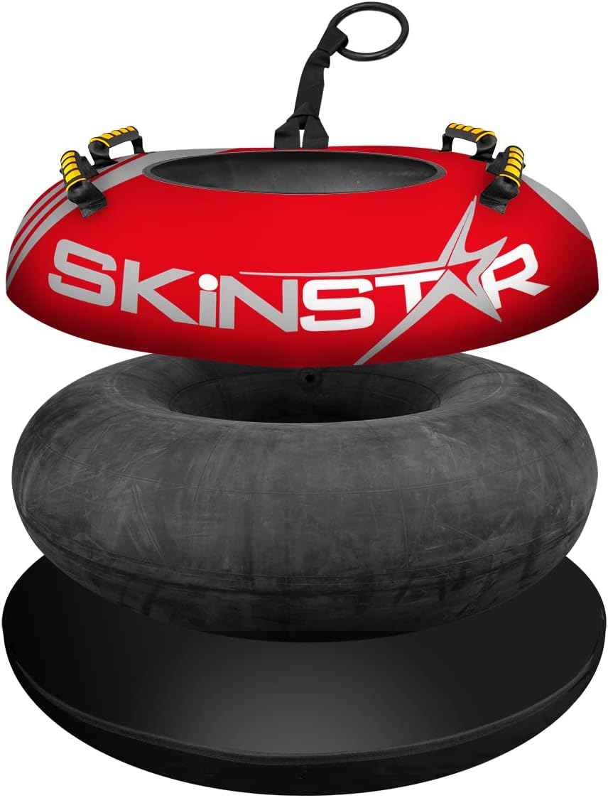 SkinStar Professional Snow Tube Sledge Bob Sledge Tyres Snow Tyres Diameter 70 cm Red
