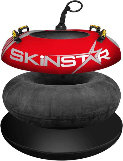 SkinStar Professional Snow Tube Sledge Bob Sledge Tyres Snow Tyres Diameter 70 cm Red