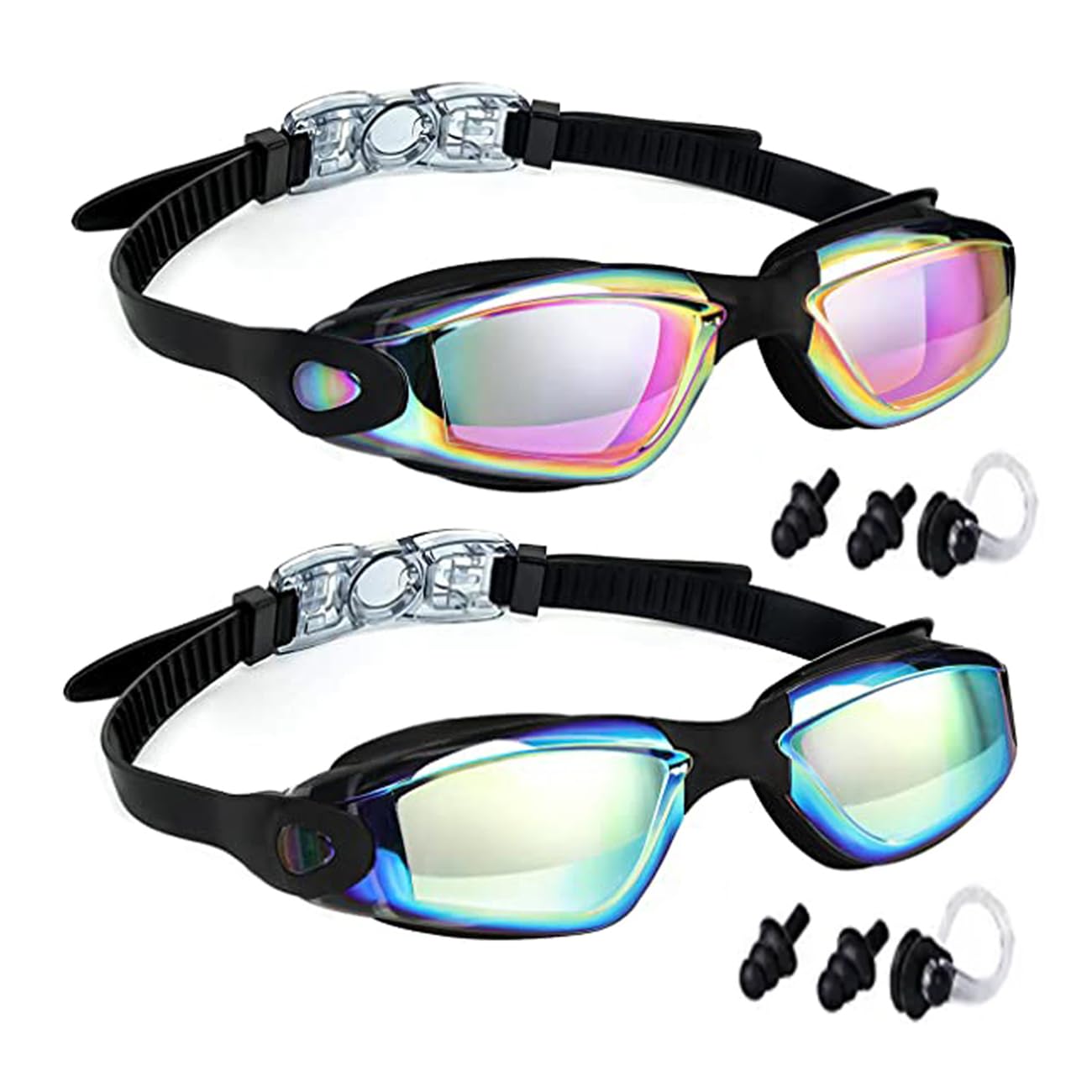 faliring Schwimmbrille Kinder, 2 Stück taucherbrille kinder Junior 3-15 Jahre, Gläsern Wassersport Schwimmbrillen Swimming Goggles Geschenke für Mädchen Jungen