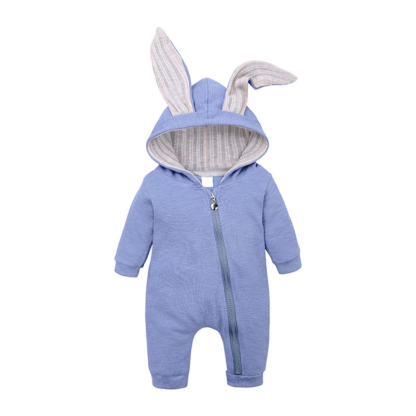 Kleinkind Baby Jungen Mädchen Baumwolle Strampler Langarm Mit Kapuze Reißverschluss Overall Body Baby Herbst Kleidung Pyjamas Outfit