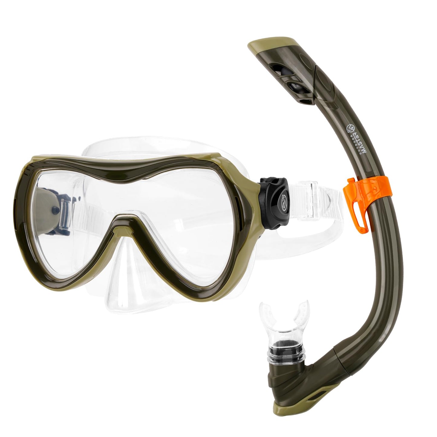 OutdoorMaster Marlin Children's Snorkel Set, Adjustable Strap, Dry Top Diving Mask, Anti-Fog Snorkel Mask, Children's Swimming Goggles for Boys and Girls, Age 4-14