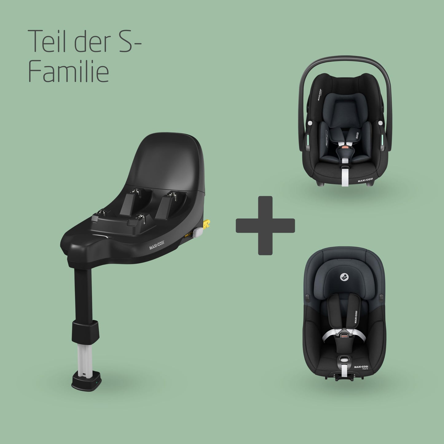 Maxi-Cosi Pebble i-Size, Babyschale, 0–15 Monate, 0–13 kg, 40–83 cm, leichter i-Size Kindersitz, Click&Go-Installation, G-CELL Seitenaufprallschutz, Sitzverkleinerer, Tonal Black