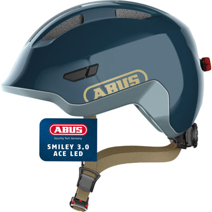 ABUS Kinderhelm Smiley 3.0 ACE LED - Fahrradhelm mit Licht