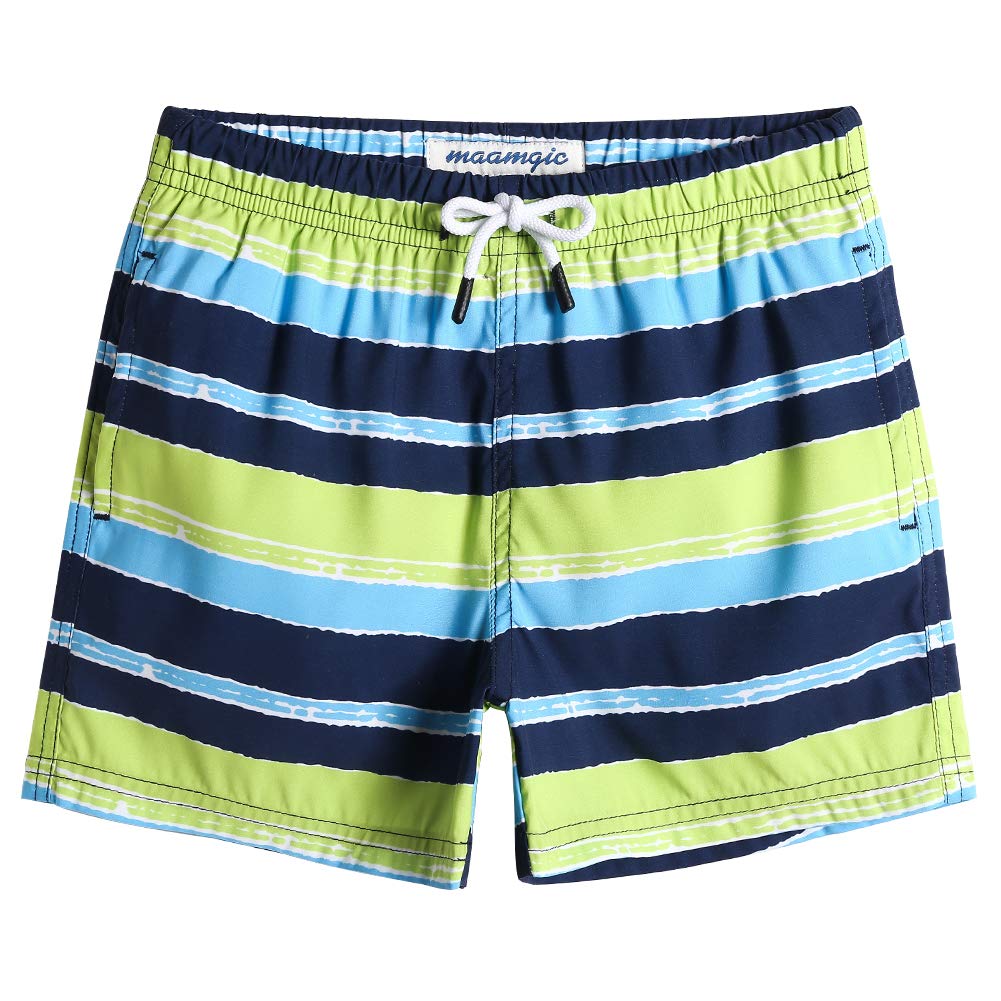 MaaMgic Badehose Jungen Sommer Badeshorts Schnelltrocknend Boardshorts mit Netzfutter Taschen und Verstellbarem Tunnelzug Urlaub Shorts