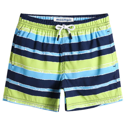 MaaMgic Badehose Jungen Sommer Badeshorts Schnelltrocknend Boardshorts mit Netzfutter Taschen und Verstellbarem Tunnelzug Urlaub Shorts