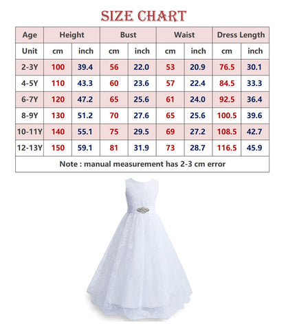 TYHTYM Blumenmädchen Kleid, Festzug, Hochzeit, Spitzenkleid, Abschlussballkleid, Mädchen, Partykleid, Flattern Ärmel, Weiß
