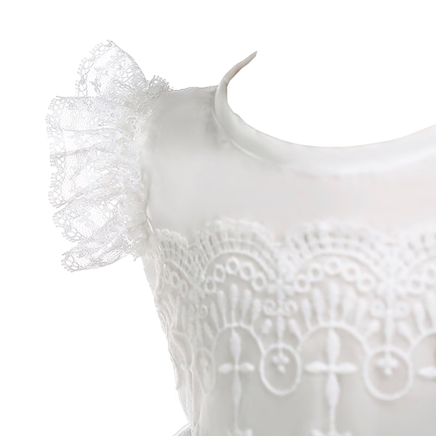 Baby Mädchen Weiße Taufe Kleid mit Kapuze Neugeborene Taufe Kleid Spitze Kleid für Hochzeit Geburtstag