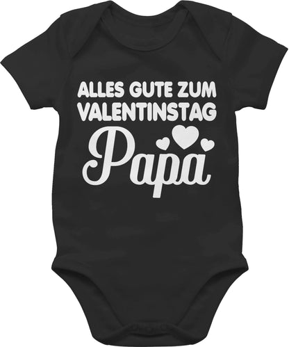 Baby Body Junge Mädchen - Partner - Alles gute zum Valentinstag Papa - weiß