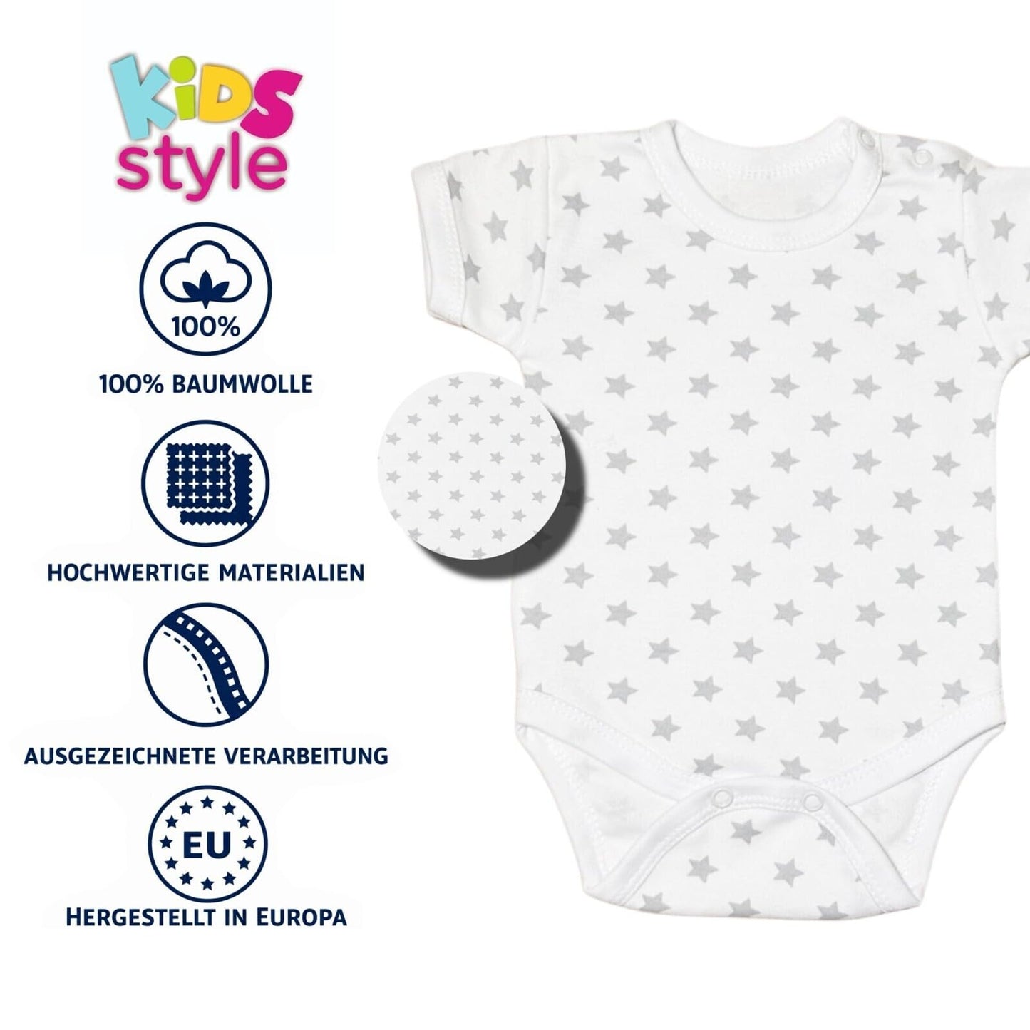 Baby Jungen Kurzarmbody Reine Baumwolle Body Set