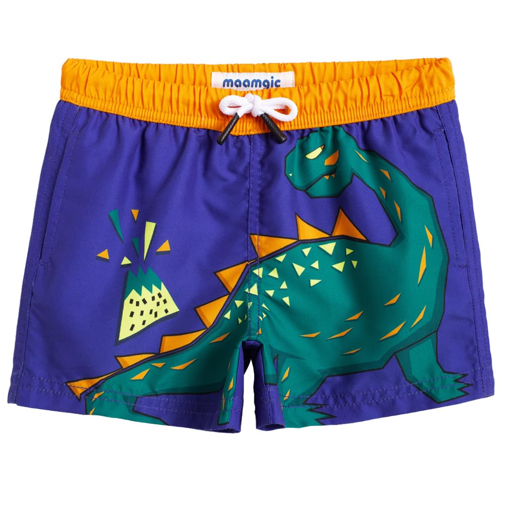 MaaMgic Badehose Jungen Sommer Badeshorts Schnelltrocknend Boardshorts mit Netzfutter Taschen und Verstellbarem Tunnelzug Urlaub Shorts