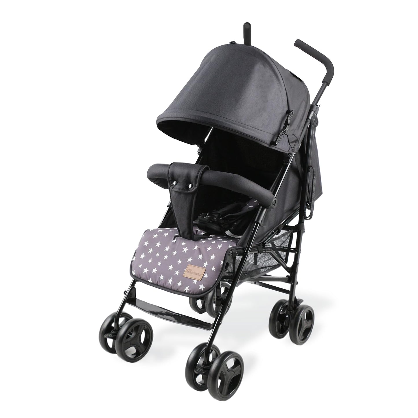 Bemesu Reisebuggy Kompaktkinderwagen mit 360°-Schwenkrädern, Kinderwagen mit 5-Punkt-Gurt, Kinderwagen 360° verstellbare Fahrtrichtung, Kinderbuggy klappbar bis 15kg, 0–3 Jahre, Lila