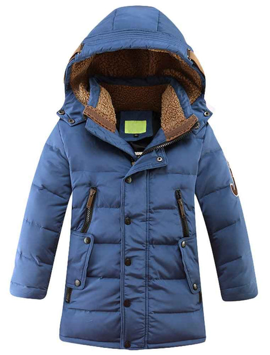 Vogstyle Boy's Winter Jacket with Hood, Jackets, Blouson, Hooded Children's Parka, Warm Blouson, Winter Coat