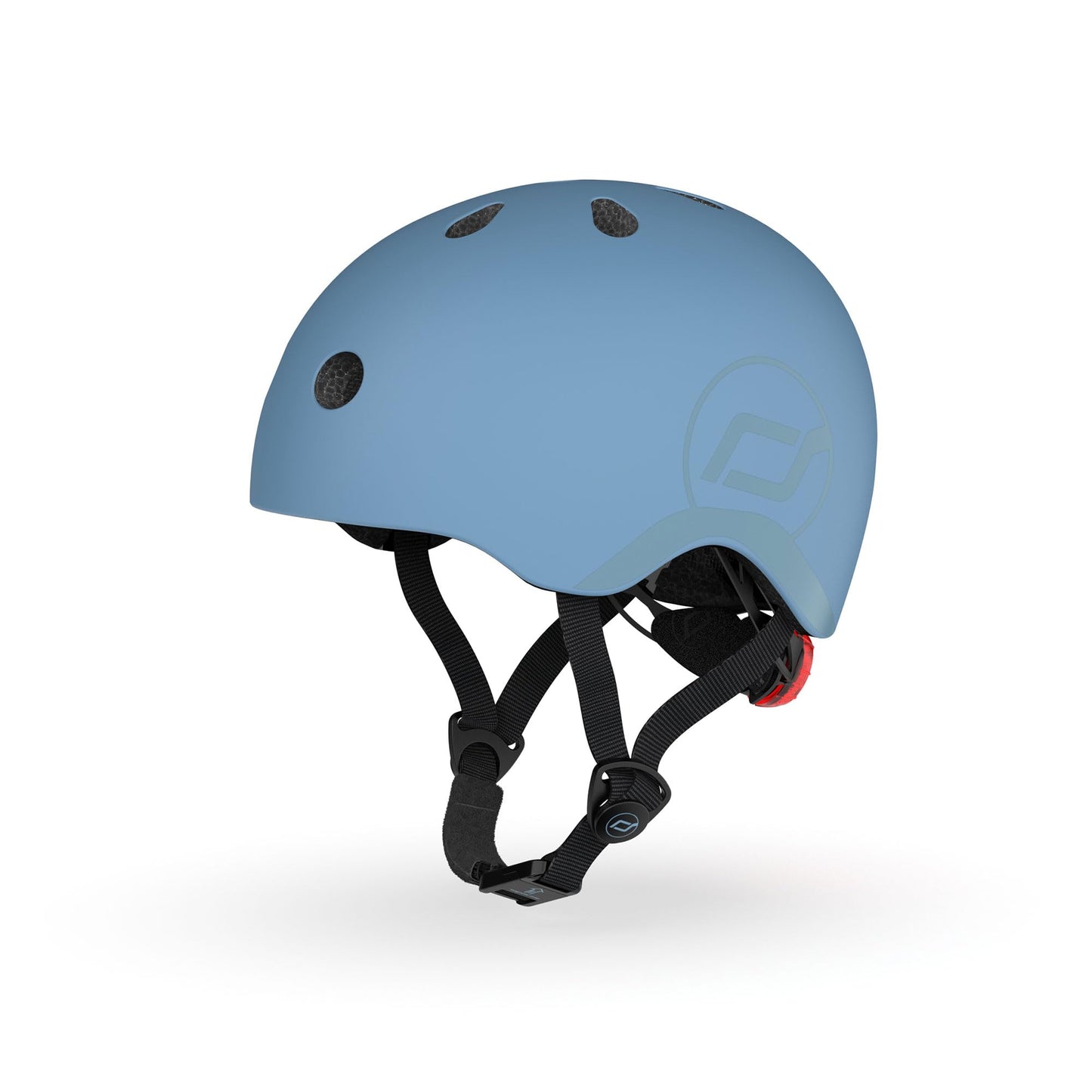 Scoot and Ride Baby Helmet with Adjustable Straps - Matte Finish - Small and Medium - Includes LED Safety Light and Soft Fleece Padding for Extra Protection