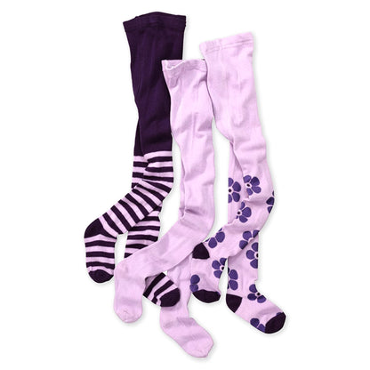 wellyou Children's Tights Girls & Boys - Set of 3 Baby Tights with Pattern - Colourful Cotton Tights Made of Oeko-Tex Certified Materials (Size 62-146)
