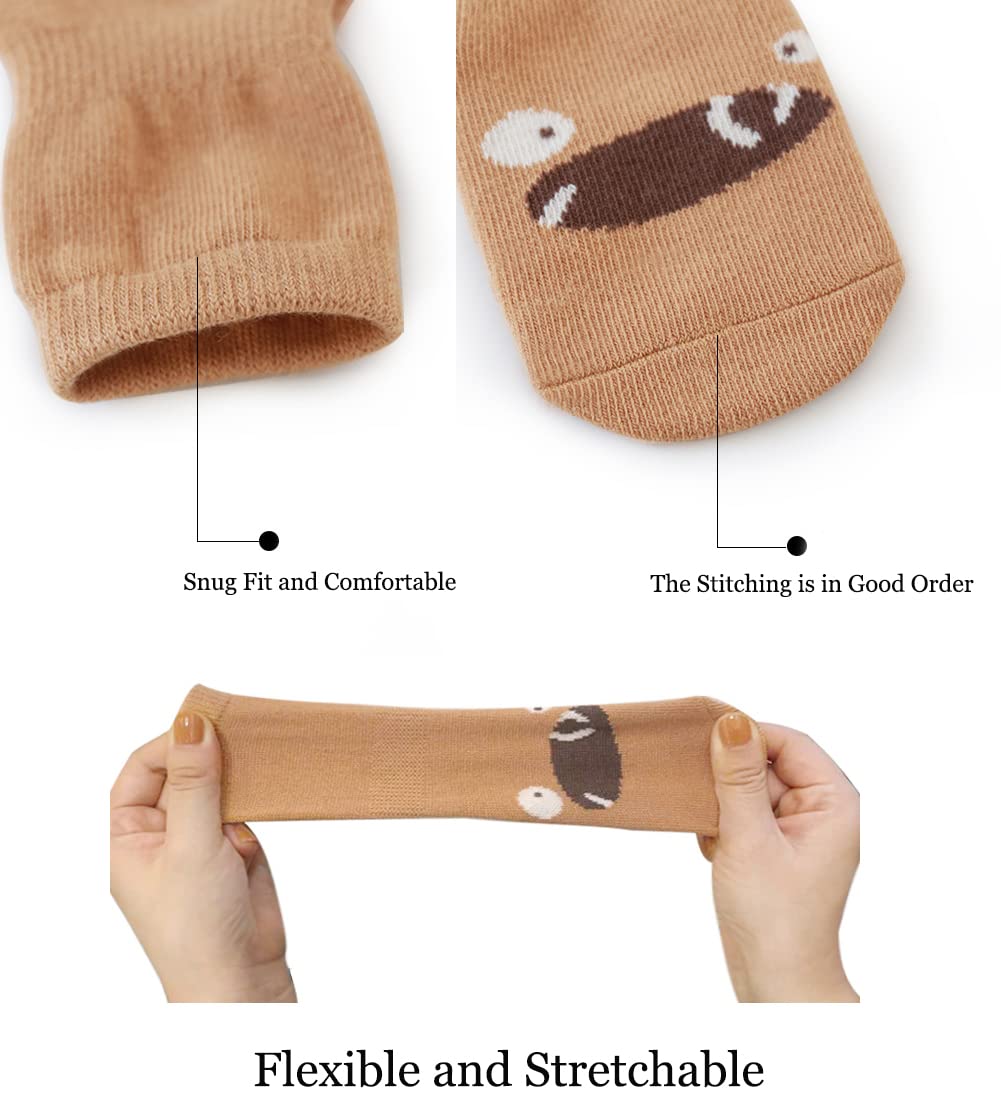Rutschfeste Socken für Baby Mädchen Jungen 5 Paar Kinder Anti Rutsch Socken Sportsocken Stoppersocken