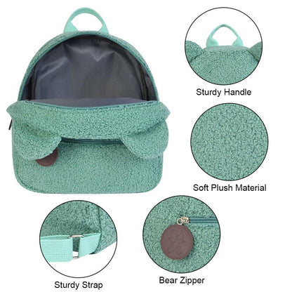 Aomig Plush Backpack Kindergarten Backpack Toddler Backpack Kindergarten School Bag for Boys Girls Children Animal Kids Backpack Animal Cartoon Mini Bag Kids Backpack for Baby 2-6 Years 
