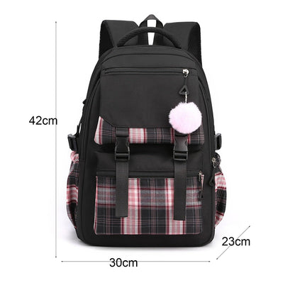 College Campus Schoolbag Weibliche Koreanische Version Schule Rucksack Belastung Linderung Mädchen Schultasche Junior Schulter Rucksack Reiner Farbeinkaufsrucksack