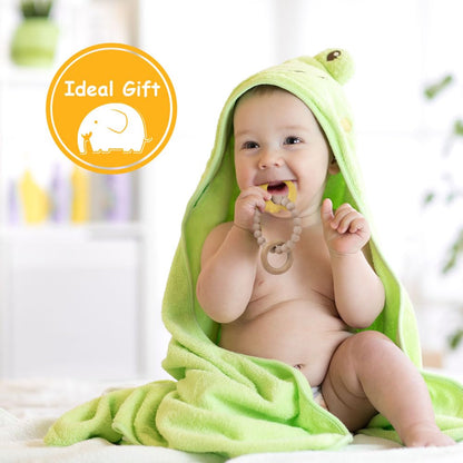 Vicloon Beißring für Babys, Beißring Spielzeug aus Silikon und Holzringe, Baby Zahnungshilfe BPA-frei, Schmerzlindernde Zahnen Nursing Zubehör für ab 3 Monaten Babys(Wal Blau)