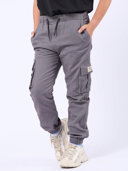 NATUST Jungen Cargohose Kinder Freizeithose mit Elastischem Bund